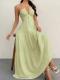 Strap-style Casual Halter Dress For Beach Vacations