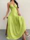 Strap-style Casual Halter Dress For Beach Vacations