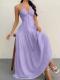 Strap-style Casual Halter Dress For Beach Vacations