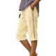 Side-cutout Lace-panelled Straight Mid-length Pants