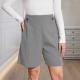 Womens Cotton-Linen Texture Casual Shorts