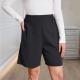 Womens Cotton-Linen Texture Casual Shorts