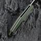 Folding Knife OD Green G10 Handle Pocket Knife, 14C28N Steel Thumb-Stud Outdoor Tools, Folding Knife Sheath