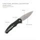 Folding Knife OD Green G10 Handle Pocket Knife, 14C28N Steel Thumb-Stud Outdoor Tools, Folding Knife Sheath