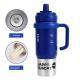 Ceramic-liner Insulated Mug Stainless-Steel Straw Ice-Resistant Bottle Large-Capacity Cup