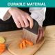 Large Crinkle Cutter,French Fry Slicer,Potato Knife Cutter Fruit Vegetable Wavy Chopper,Knife Stainless Steel Blade Cutting Tool