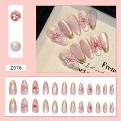 Three-dimensional Carved Cats Eye Line Wearing Armor Removable Nail Sticker
