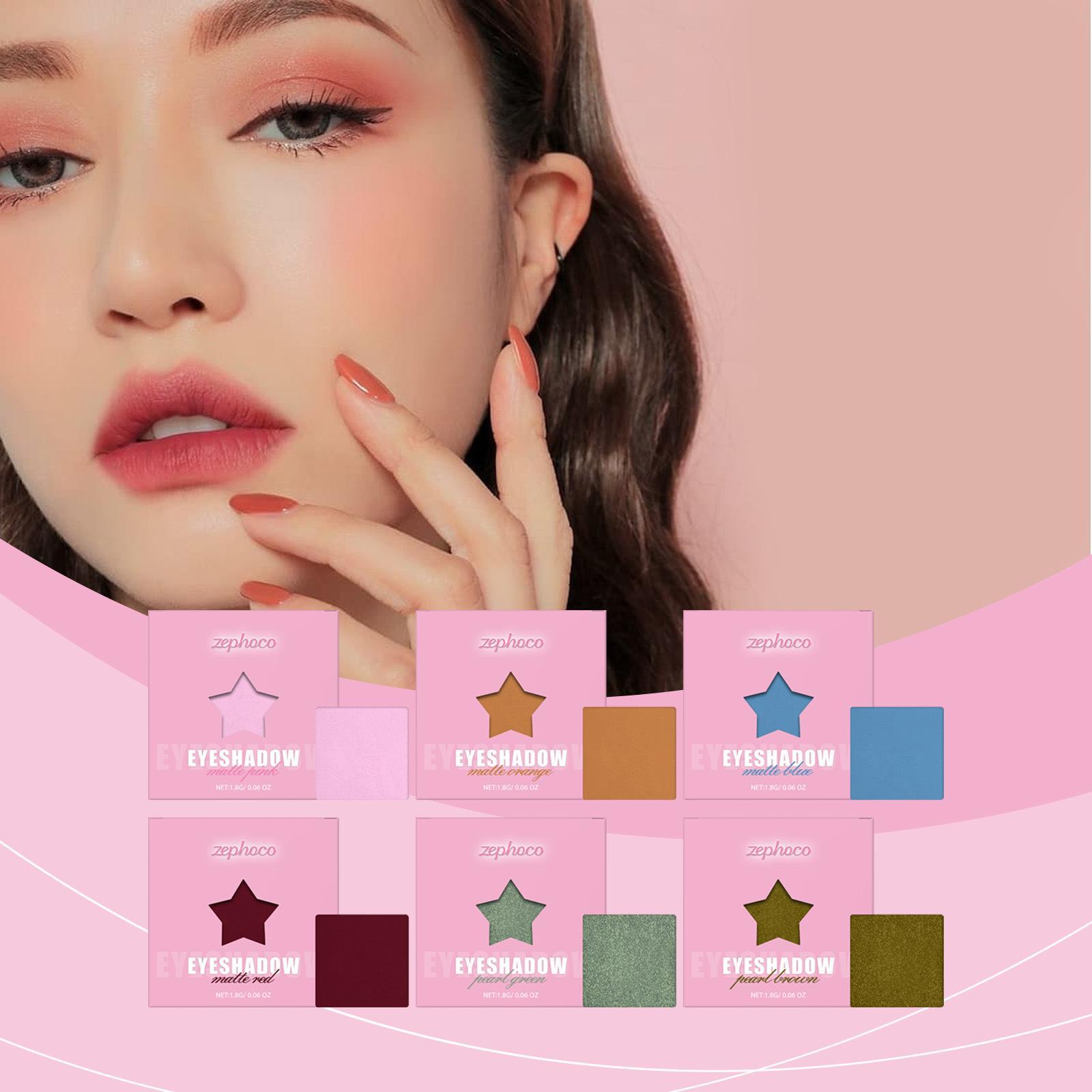 Monochrome Eye Shadow Plate Color Rendering Long-lasting Portable
