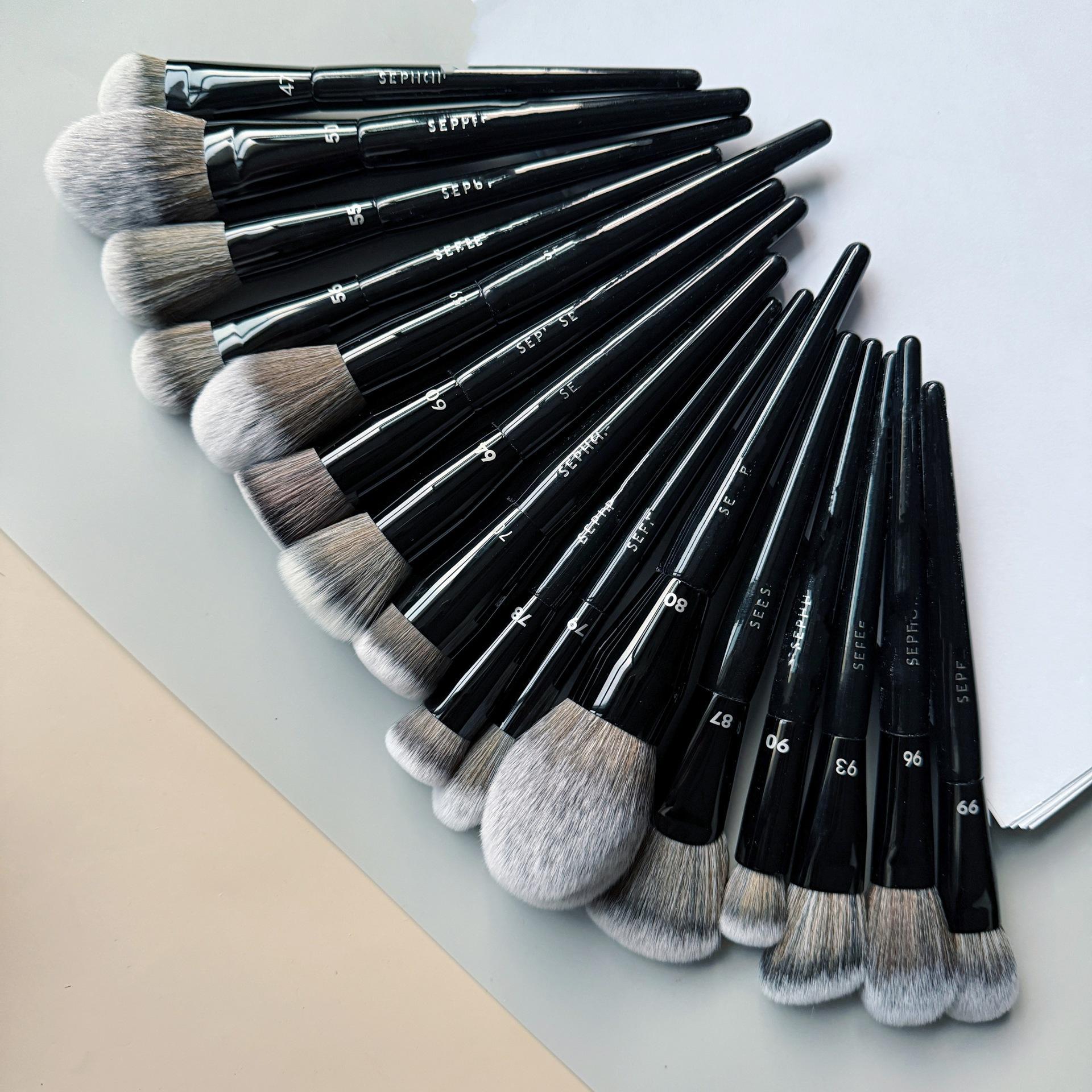 Lotus Series Foundation Eye Shadow Face Powder Repair Double-ended Makeup Brush
