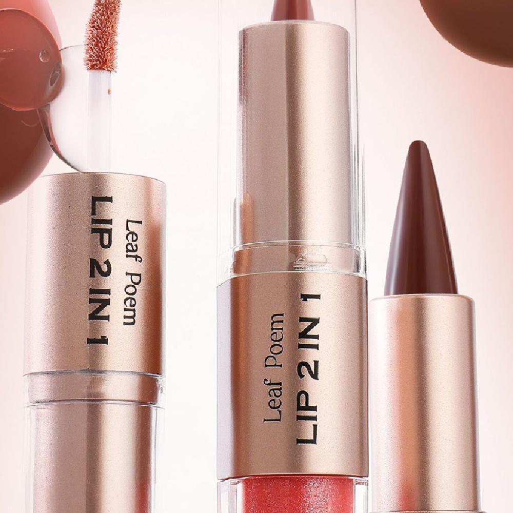 Dual-ended 2-in-1 Makeup Lip Glaze