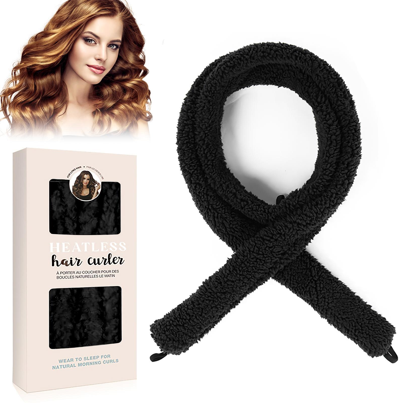 Satin Heatless Hair Curler, Lazy Natural Soft Wave DIY Heatless Curls For Sleep In Overnight, For All Hair Types