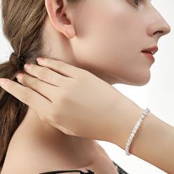 1pc 999 Sterling Silver Woven Phoenix Tail Chain Bracelet, Luxurious Style, Perfect For Daily Wear And Valentines Gift