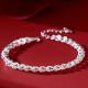 1pc 999 Sterling Silver Woven Phoenix Tail Chain Bracelet, Luxurious Style, Perfect For Daily Wear And Valentines Gift