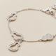 1pc 999 Sterling Silver Diamond Gourd Charm Bracelet, Chinese Style, Perfect For Daily Wear And Valentines Gift