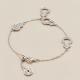 1pc 999 Sterling Silver Diamond Gourd Charm Bracelet, Chinese Style, Perfect For Daily Wear And Valentines Gift