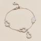 1pc 999 Sterling Silver Diamond Gourd Charm Bracelet, Chinese Style, Perfect For Daily Wear And Valentines Gift