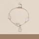 1pc 999 Sterling Silver Diamond Gourd Charm Bracelet, Chinese Style, Perfect For Daily Wear And Valentines Gift