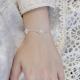 1pc 999 Sterling Silver Hollow Flower Charm Bracelet, Retro Minimalist Style, Perfect For Daily Wear And Valentines Gift