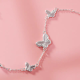 1pc 999 Sterling Silver Flower Charm Bracelet, Minimalist Delicate Style, Perfect For Daily Wear And Valentines Gift