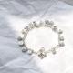 1pc 999 Sterling Silver Sun & Cloud Charm Bracelet, Retro Style, Perfect For Daily Wear And Valentines Gift