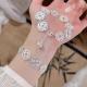 1pc 999 Sterling Silver Hollow Filigree Round Charm Bracelet, Retro Chinese Style, Perfect For Daily Wear, Parties & Valentines Gifts