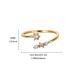 Geometric Turquoise Natural Stone Ring 18K Gold Plated Stainless Steel Bold Jewelry