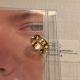 Unique Niche Zircon Band Coffee Gold Elegant Ladies Finger Jewelry