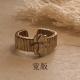 Unique Niche Zircon Band Coffee Gold Elegant Ladies Finger Jewelry