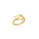 Amazon Bestseller Rotatable Full Diamond 18K Gold Plated Anxiety Relief Open Flower Stress Relief Ring