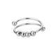 Amazon Bestseller Rotatable Full Diamond 18K Gold Plated Anxiety Relief Open Flower Stress Relief Ring