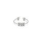 Amazon Bestseller Rotatable Full Diamond 18K Gold Plated Anxiety Relief Open Flower Stress Relief Ring