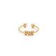 Amazon Bestseller Rotatable Full Diamond 18K Gold Plated Anxiety Relief Open Flower Stress Relief Ring
