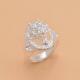 1pcs 990 Sterling Silver 3D Dragon Head Open Ring, Bold Masculine Style, For Daily Wear & Streetwear Outfits