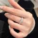 1pcs 990 Sterling Silver Braided Zircon Bow Statement Ring, Elegant Sparkling Style, Ideal For Birthdays & Holiday Gifts