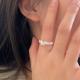 1pcs 990 Sterling Silver Braided Zircon Bow Statement Ring, Elegant Sparkling Style, Ideal For Birthdays & Holiday Gifts