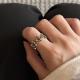 Niche Luxury Zircon Ring Versatile Daily Wear Coffee Gold Finger Band