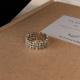 Niche Luxury Zircon Ring Versatile Daily Wear Coffee Gold Finger Band