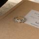 Niche Luxury Zircon Ring Versatile Daily Wear Coffee Gold Finger Band