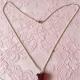 Creative Gothic Black And Red Heart With Dripping Blood Pendant Necklace