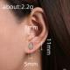 Cao Shi Cross-border Exquisite Ear Studs Fashionable Two-tone Waterdrop Zircon