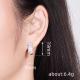 Cao Shi European And American-style Stud Earrings With Full Zircon Inlay