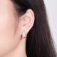 Cao Shi European And American-style Stud Earrings With Full Zircon Inlay