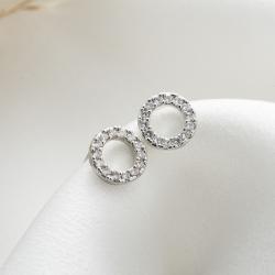 Womens Minimalist Round Statement Earrings