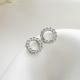 Womens Minimalist Round Statement Earrings