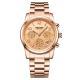 Ladys Multifunctional Chronograph Calendar Steel Band Quartz Watch