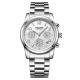 Ladys Multifunctional Chronograph Calendar Steel Band Quartz Watch