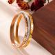 Retro Minority Unique Simple Jewelry Carved Roman Digital Design Diamond-embedded Titanium Steel Gold-plated Bracelet