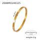 Retro Minority Unique Simple Jewelry Carved Roman Digital Design Diamond-embedded Titanium Steel Gold-plated Bracelet