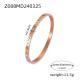 Retro Minority Unique Simple Jewelry Carved Roman Digital Design Diamond-embedded Titanium Steel Gold-plated Bracelet