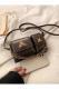 Women Brown Baguette Bag With Squirrel Accessory Design Stylish Shoulder Handbag